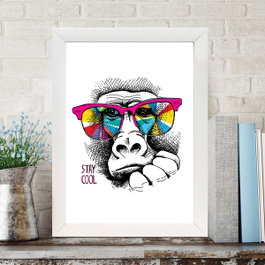 Wallity Cuadro decorativo enmarcado en MDF Multicolor 24 x 29 cm